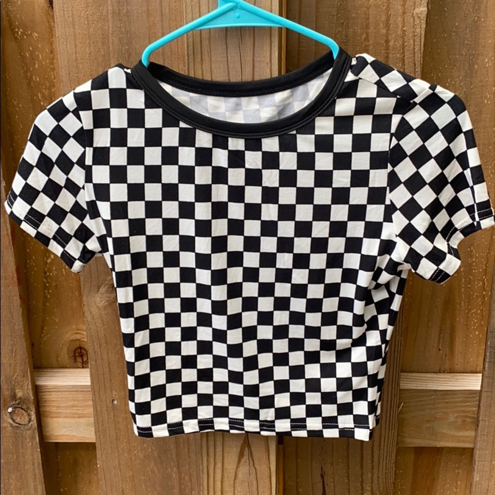 Checkered crop top